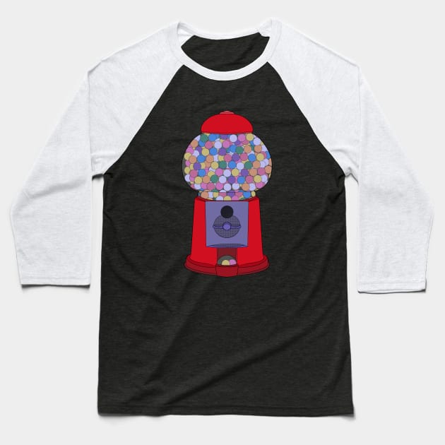 A Candy Gumball Machine Baseball T-Shirt by DiegoCarvalho